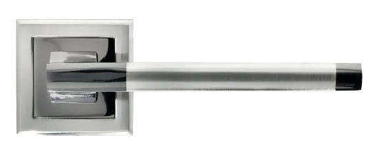 PANTS, ручка дверная MH-35 SN/BN-S, на квадратной накладке, цвет - бел. никель/черн. никель фото купить в Хабаровске