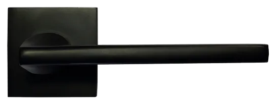KAFFEE, ручка дверная на квадратной накладке MH-50-S6 BL, цвет - черный фото купить в Хабаровске