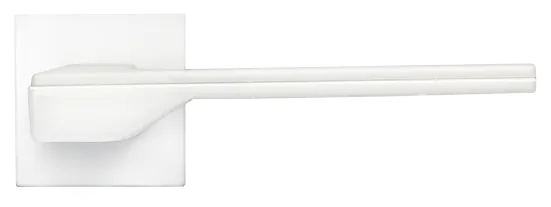 PIERRES, ручка дверная на квадратной накладке MH-49-S6 W, цвет - белый фото купить в Хабаровске