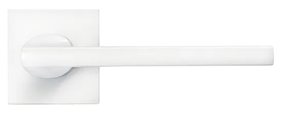 KAFFEE, ручка дверная на квадратной накладке MH-50-S6 W, цвет - белый фото купить в Хабаровске