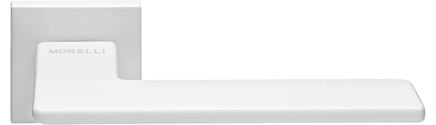 PLATEAU, ручка дверная на квадратной накладке MH-51-S6 W, цвет - белый фото купить Хабаровск