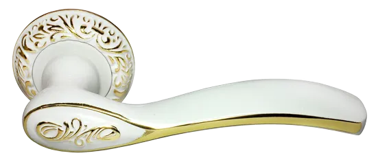 CATHERINE, ручка дверная MH-36-CLP W/PG, цвет - белая эмаль/золото фото купить Хабаровск