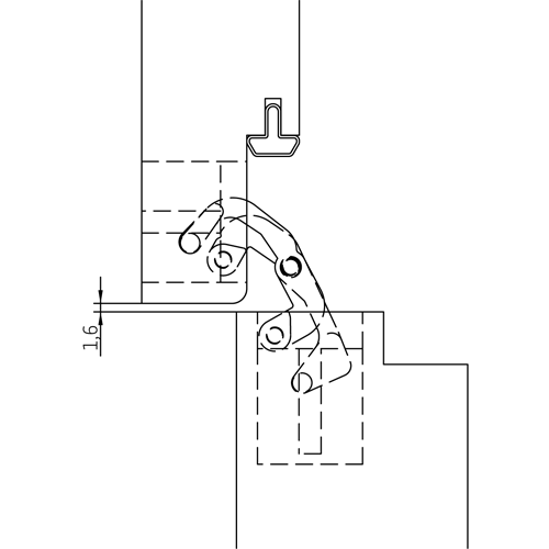 HH-19 B, скрытая петля, цвет - черный фотомореллиХабаровск