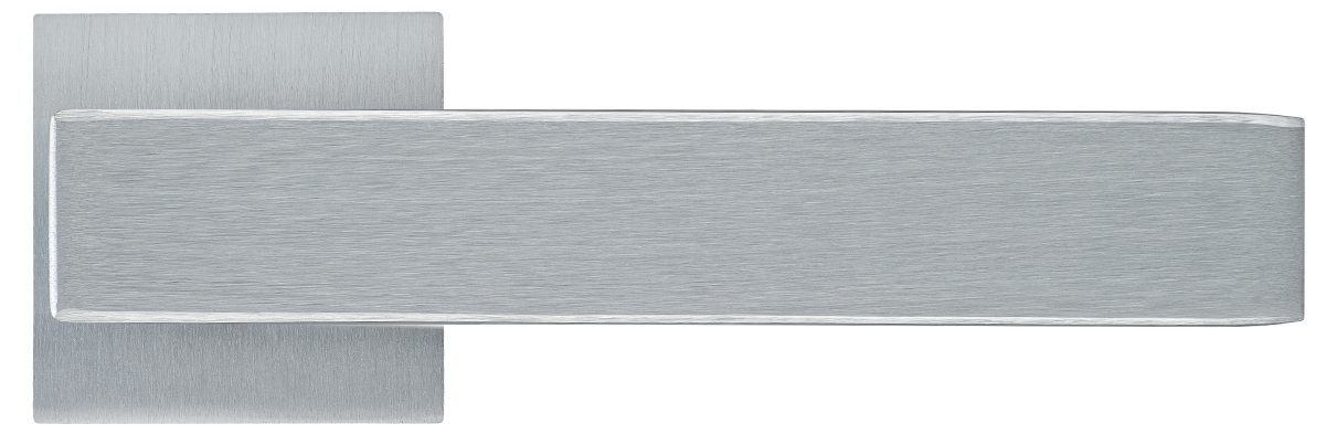 LOT ручка дверная  на квадратной розетке 6 мм, MH-56-S6 SSC, цвет - супер матовый хром фото купить в Хабаровске