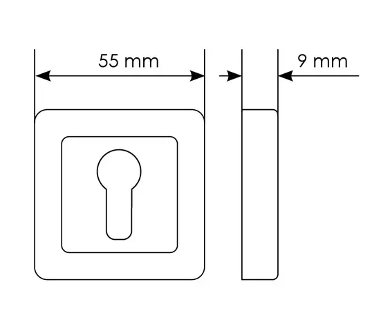 Накладка MH-KH-S55 GR/PC на ключевой цилиндр, цвет графит/хром фото купить в Хабаровске