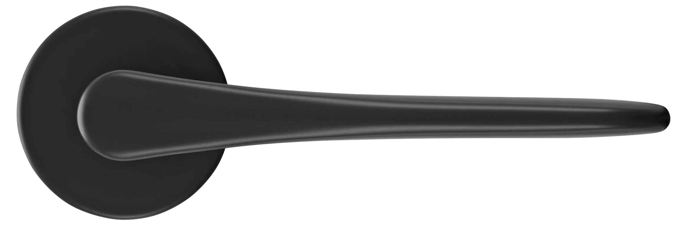 AULA R5 NERO, ручка дверная на розетке 7мм, цвет -  черный фото купить в Хабаровске