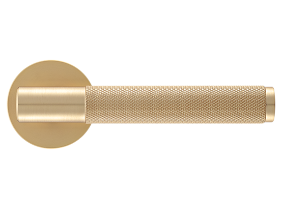 Ручка дверная "AZRIELI" на круглой розетке 6 мм, MH-57-R6T MSG, цвет - мат. сатинированное золото фото купить в Хабаровске
