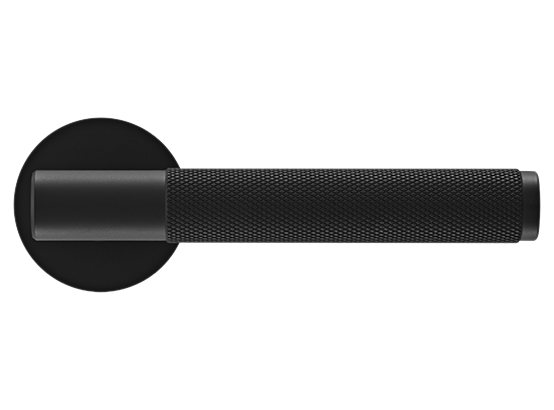 Ручка дверная "AZRIELI" на круглой розетке 6 мм, MH-57-R6T BL, цвет - чёрный фото купить в Хабаровске