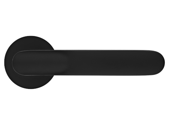 GARAK  ручка дверная на круглой розетке 6 мм, MH-59-R6 BL, цвет - чёрный фото купить в Хабаровске